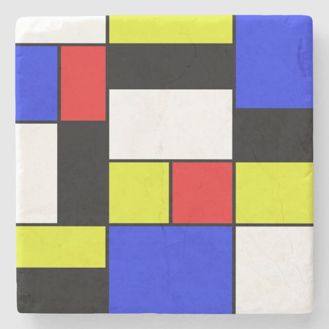 Posavasos De Piedra Mondriaan #20 (Anverso)
