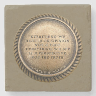 Posavasos De Piedra Moneda De Moneda Dictada Por Marcus Aurelius