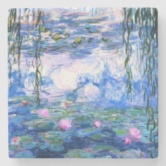 Posavasos De Piedra Monet Pink Water Lilies