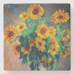 Posavasos De Piedra Monet Sunflowers