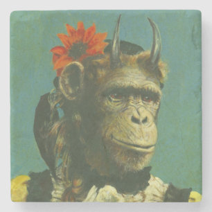 Posavasos De Piedra Monkey Demon Marble Coaster