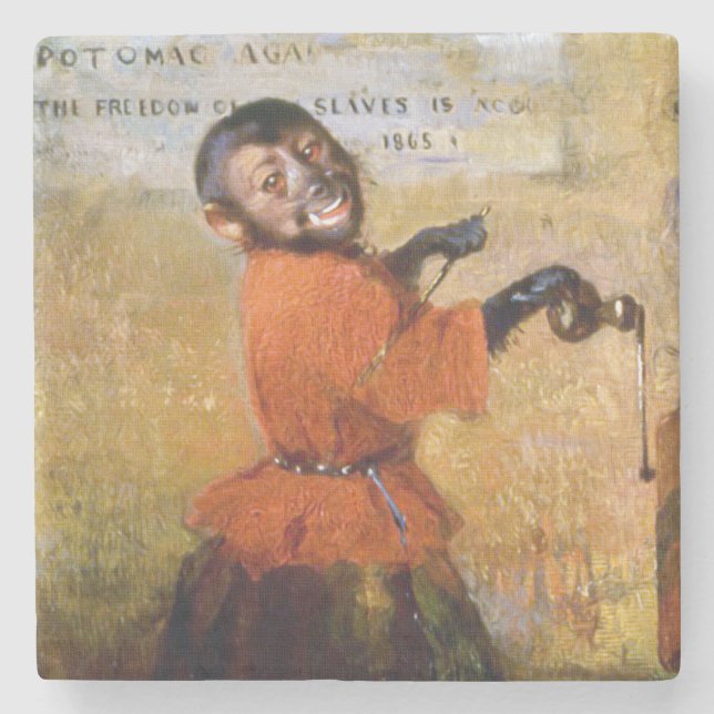 Posavasos De Piedra Mono sonriente (Anverso)