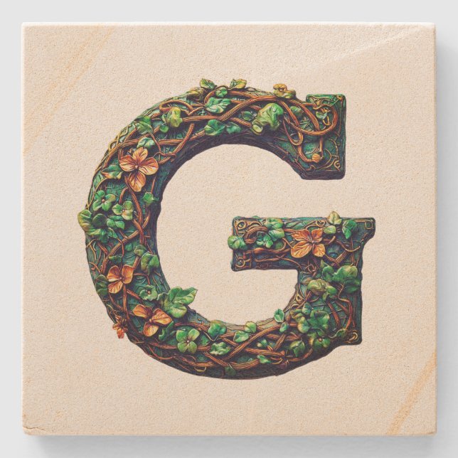 Posavasos De Piedra Monograma (Anverso)