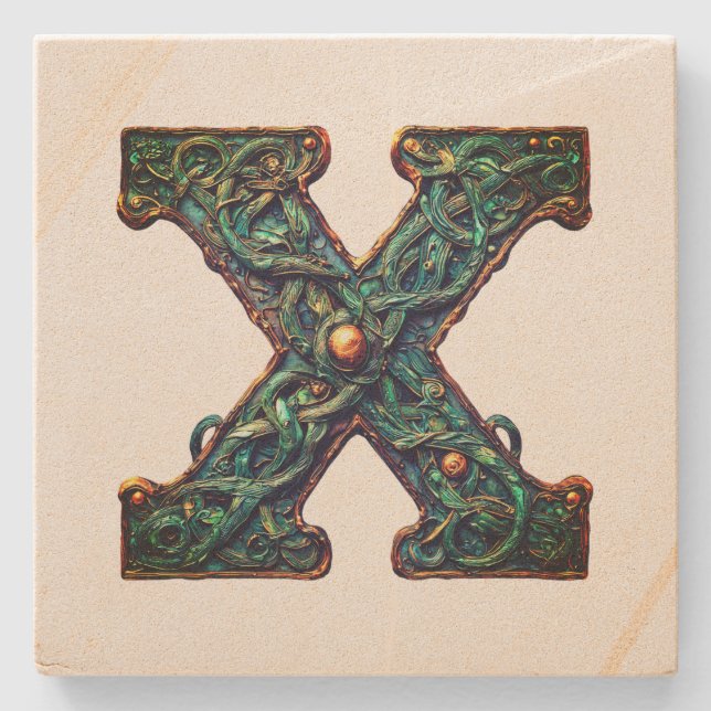 Posavasos De Piedra Monograma (Anverso)