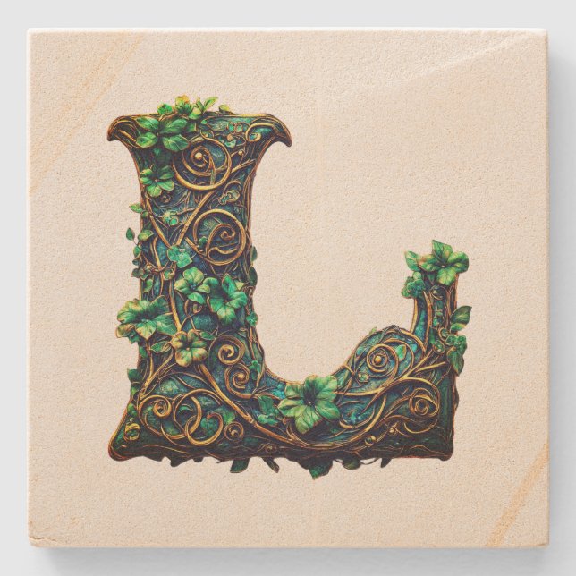 Posavasos De Piedra Monograma (Anverso)