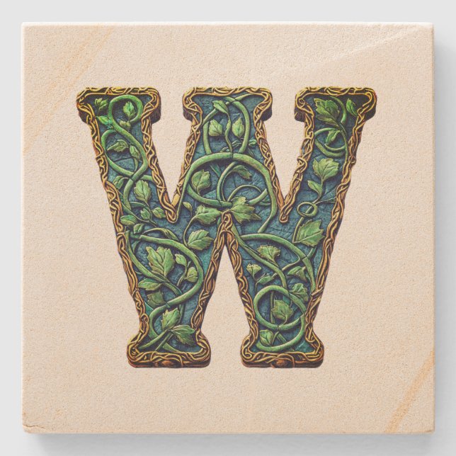 Posavasos De Piedra Monograma (Anverso)