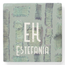 monograma abstracto de color verde aceituna sage c