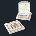 Posavasos De Piedra Monograma de edad avanzada rústica de piedra angus<br><div class="desc">Este diseño fue creado a través del arte digital y puede ser personalizado en el área que proporciona cambiando la foto y/o el texto. O puede personalizarse eligiendo la opción de hacer clic en el personalizar y borrar o cambiar el color del fondo, agregar texto, cambiar el color o estilo...</div>