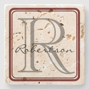Posavasos De Piedra Monograma de la Plaza Roja