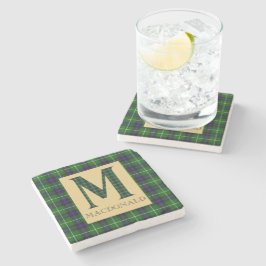 Posavasos De Piedra Monograma de MacDonald Tartan M