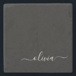 Posavasos De Piedra Monograma elegante Minimalista blanco negro y mode<br><div class="desc">Presentamos nuestra Colección de Monogramas Modernos Minimalistas en Blanco y Negro: Adopte la simplicidad y la sofisticación con nuestros diseños minimalistas, curados para elevar su estilo sin esfuerzo. Esta colección, elaborada con gran interés para la estética moderna, presenta elegantes diseños en blanco y negro acentuados por monogramas personalizados. Desde papel...</div>