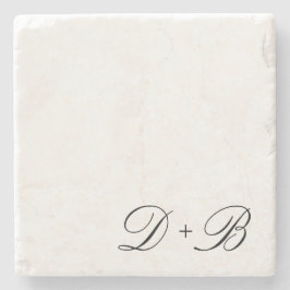 Posavasos De Piedra Monograma Inicial 