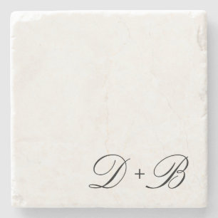 Posavasos De Piedra Monograma Inicial
