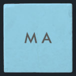 Posavasos De Piedra Monograma simple añada su letra de nombre man mini<br><div class="desc">diseño</div>