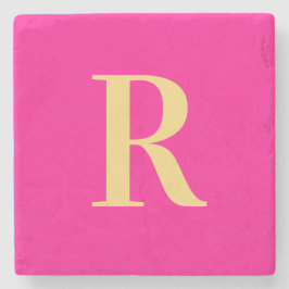 Posavasos De Piedra Monograma simple moderno