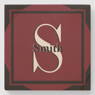 Posavasos De Piedra Monograma travitino alterado HAMbyWG