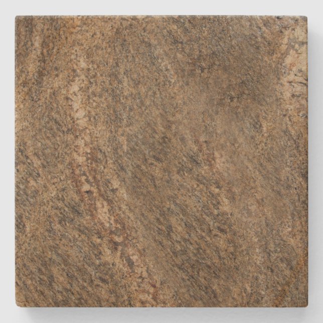 Posavasos De Piedra Monstruo cuadrado de mármol marrón (Anverso)