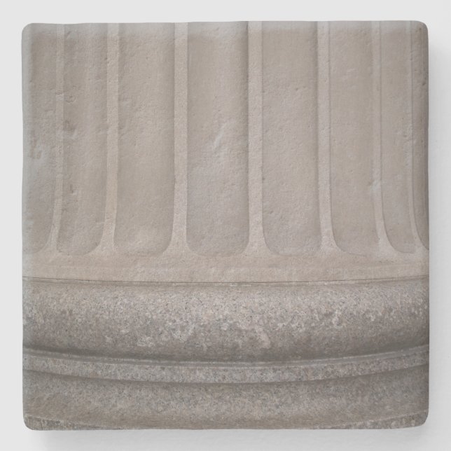 Posavasos De Piedra Monstruo cuadrado de textura de columna concreta (Anverso)