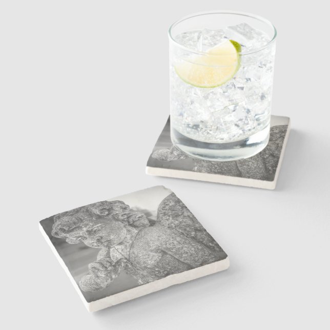 Posavasos De Piedra Monstruo de ángel (Lateral)