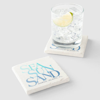 Posavasos De Piedra Monstruo de arena de Sea Sun