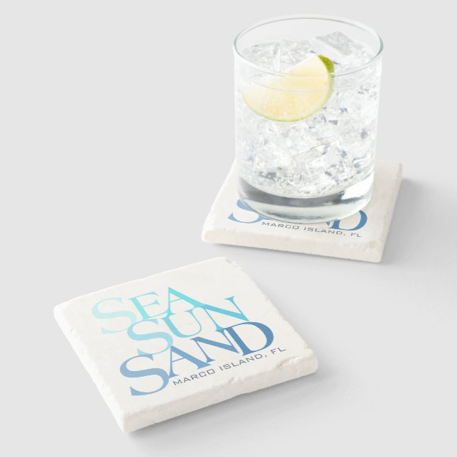 Posavasos De Piedra Monstruo de arena de Sea Sun (Lateral)