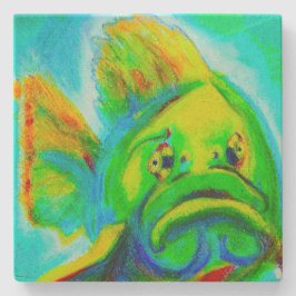 Posavasos De Piedra Monstruo de arenisca de Goliath Grouper