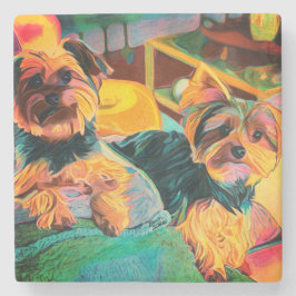 Posavasos De Piedra Monstruo De Mármol De Arte personalizado Con Yorki