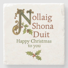 Posavasos De Piedra Monstruo de Navidades de Irlanda