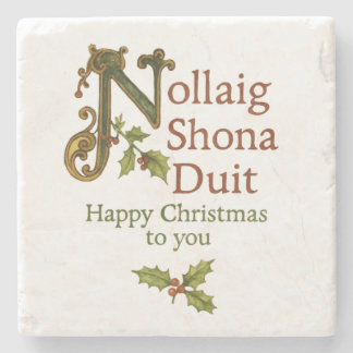 Posavasos De Piedra Monstruo de Navidades de Irlanda
