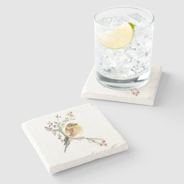 Posavasos De Piedra Monstruo de piedra de arte acuático americano Gold (Lateral)