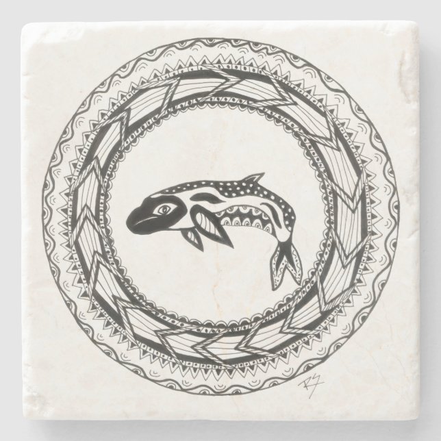 Posavasos De Piedra Monstruo de piedra de ballena (Anverso)