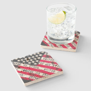 Posavasos De Piedra Monstruo de piedra de bandera de Estados Unidos
