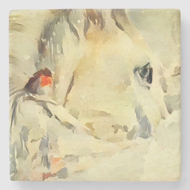 Posavasos De Piedra Monstruo de piedra de caballo (Anverso)