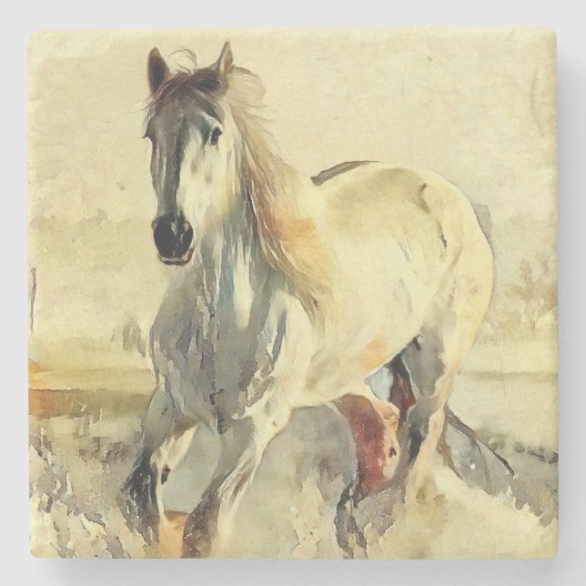 Posavasos De Piedra Monstruo de piedra de caballo (Anverso)