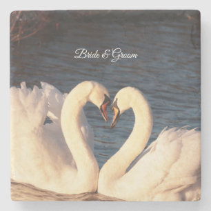 Posavasos De Piedra Monstruo de piedra de cisne blanco