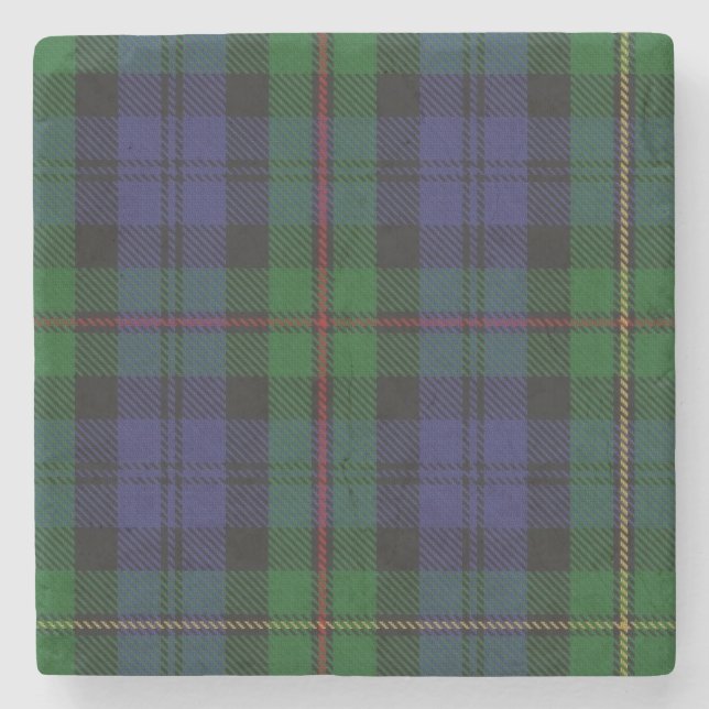 Posavasos De Piedra Monstruo de piedra de clan MacEwen Tartan (Anverso)