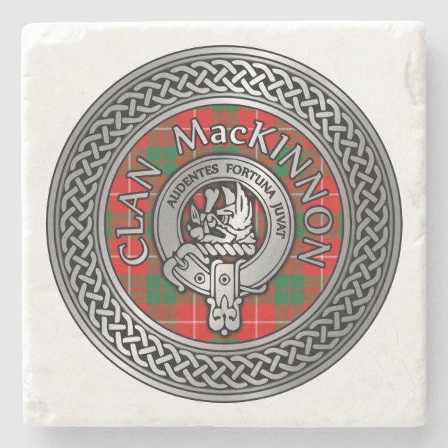 Posavasos De Piedra Monstruo de piedra de clan MacKinnon Escudo y Tart (Anverso)