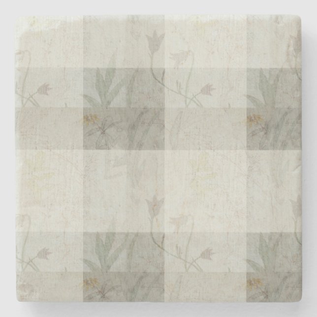 Posavasos De Piedra Monstruo de piedra de flores silvestres (Anverso)