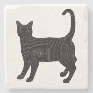 Posavasos De Piedra Monstruo de piedra de gato Ninja