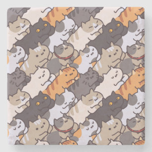 Posavasos De Piedra Monstruo de piedra de gatos