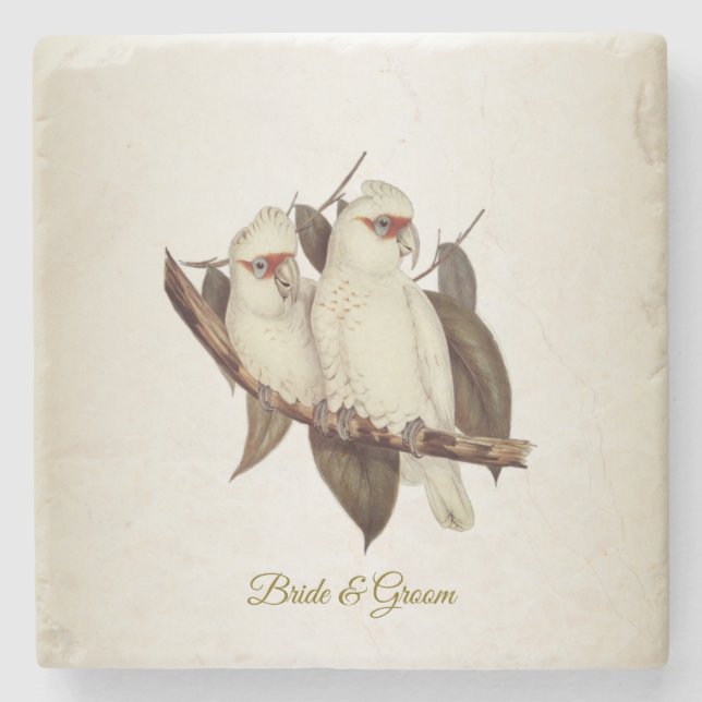 Posavasos De Piedra Monstruo de piedra de las aves blancas (Anverso)