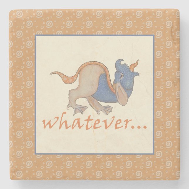 Posavasos De Piedra Monstruo de piedra de Luttrell Psalter Critter (Anverso)