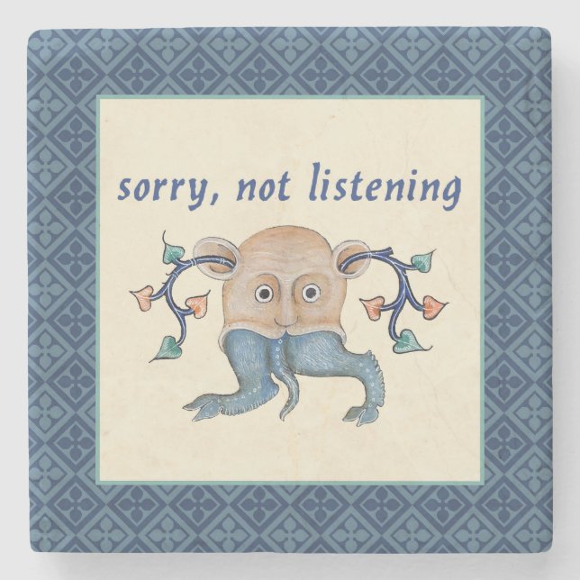 Posavasos De Piedra Monstruo de piedra de Luttrell Psalter Critter (Anverso)