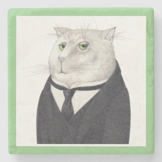 Posavasos De Piedra Monstruo de piedra de mármol CAT BUTLER (Anverso)