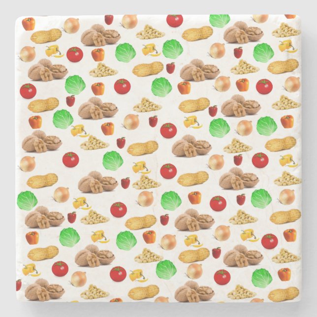 Posavasos De Piedra Monstruo de piedra de mármol de ensalada de nueces (Anverso)