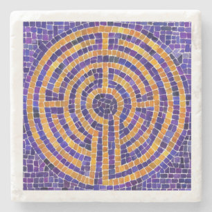 Posavasos De Piedra Monstruo de piedra de mármol MOSAICO LABYRINTH