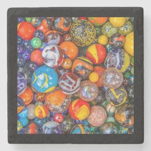 Posavasos De Piedra Monstruo de piedra de mármol muy colorido
