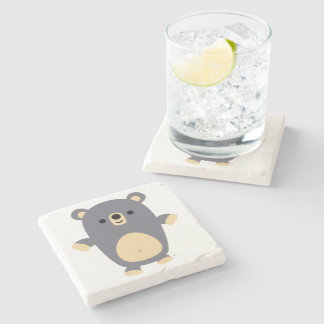 Posavasos De Piedra Monstruo de piedra de oso de Personalizado azul gr