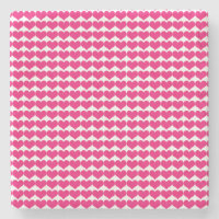 Monstruo de piedra de patrón de corazones rosados 