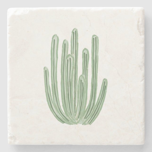 Posavasos De Piedra Monstruo de piedra del desierto de Cactus (Anverso)